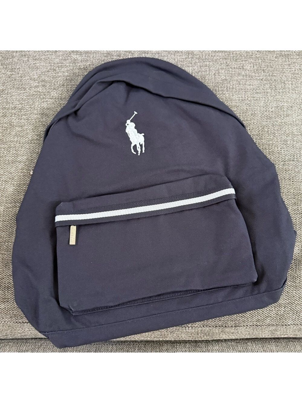 Polo Ralph Lauren Navy Canvas Backpack New - Picture 6 of 12